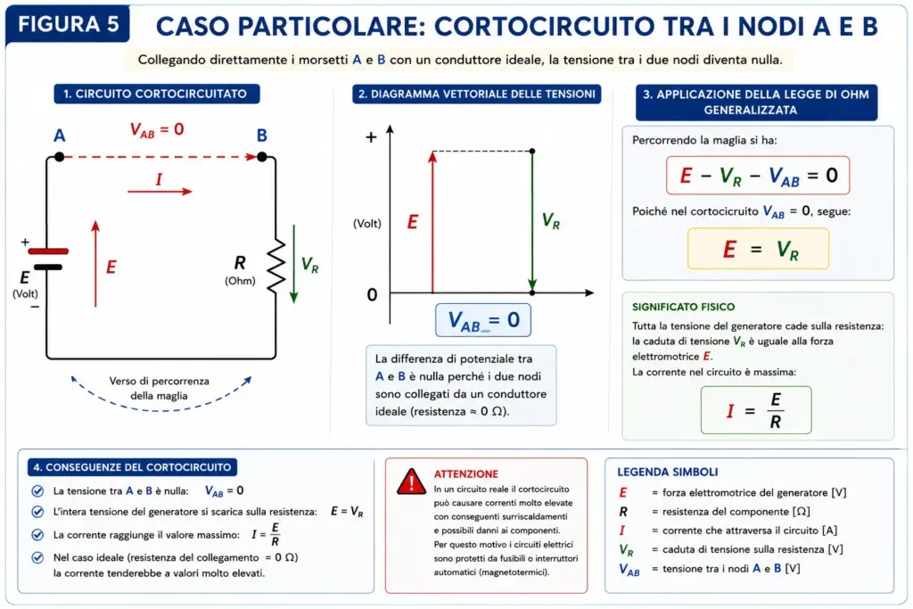 Fig.5 Legge di Ohm-caso del cortocircuito