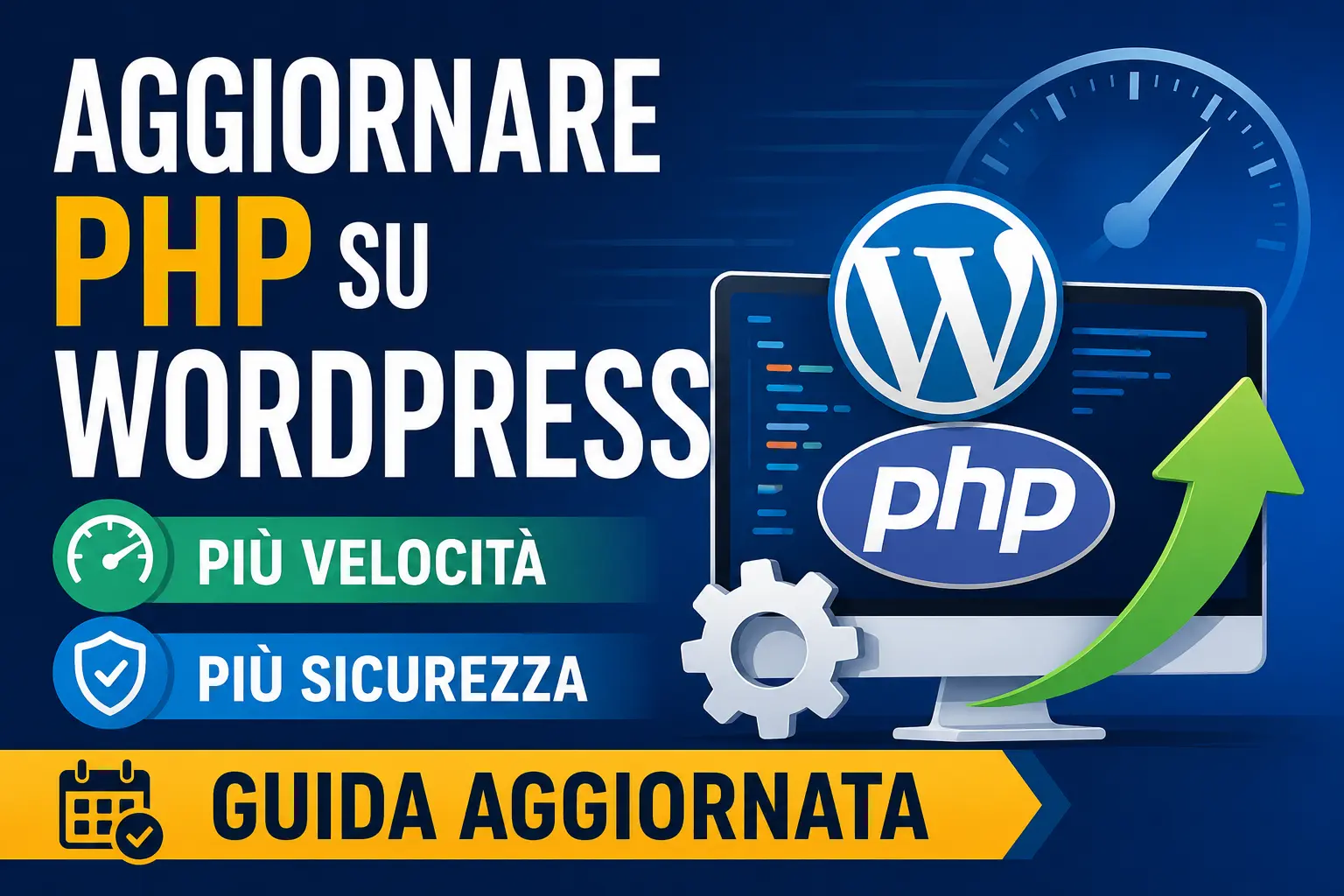 Aggiornare PHP su WordPress per migliorare velocità, sicurezza e compatibilità del sito web