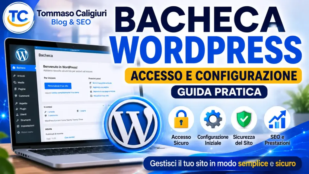 Accesso alla Bacheca di WordPress e configurazione iniziale del sito web