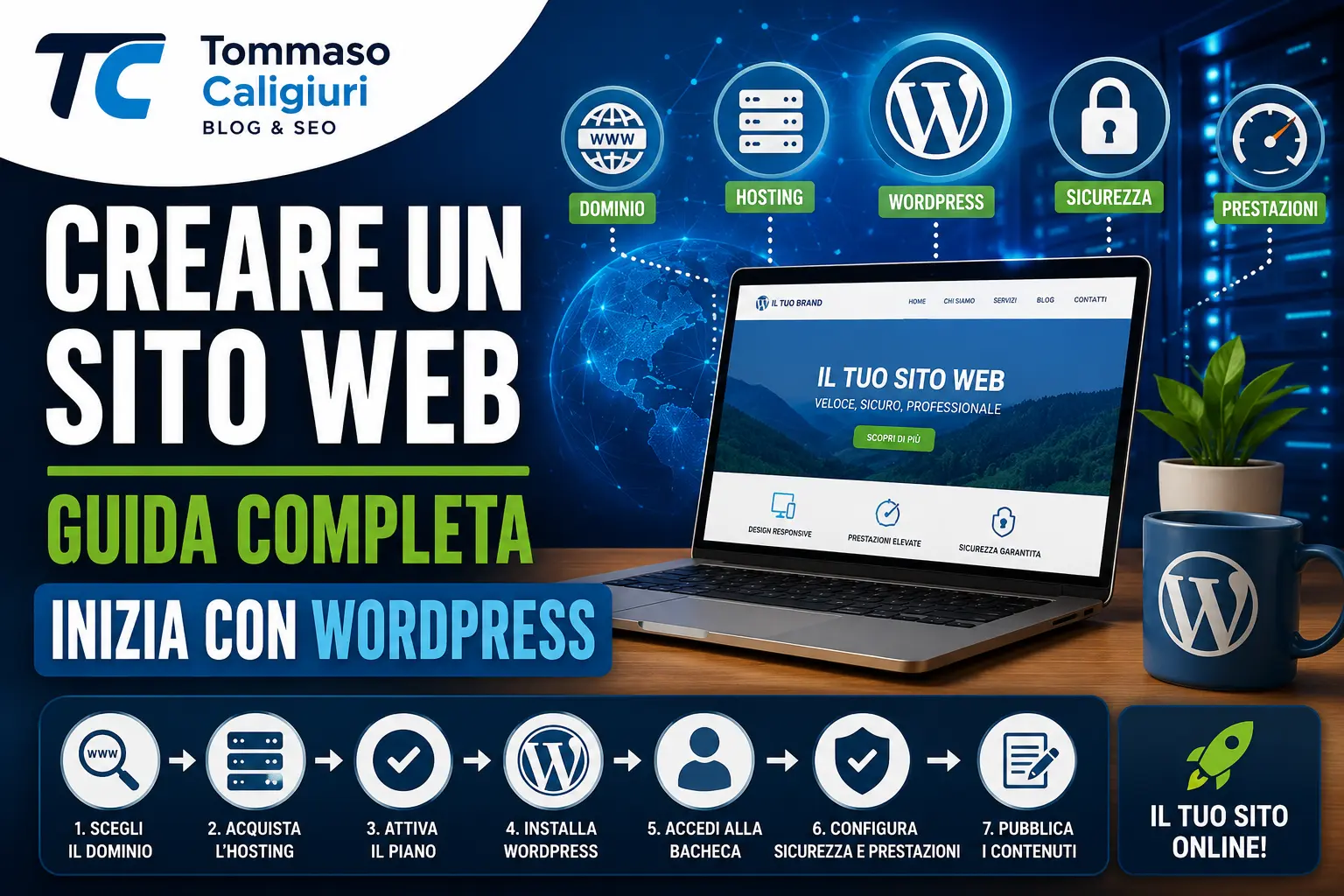 Creare un sito web con WordPress partendo da hosting e dominio