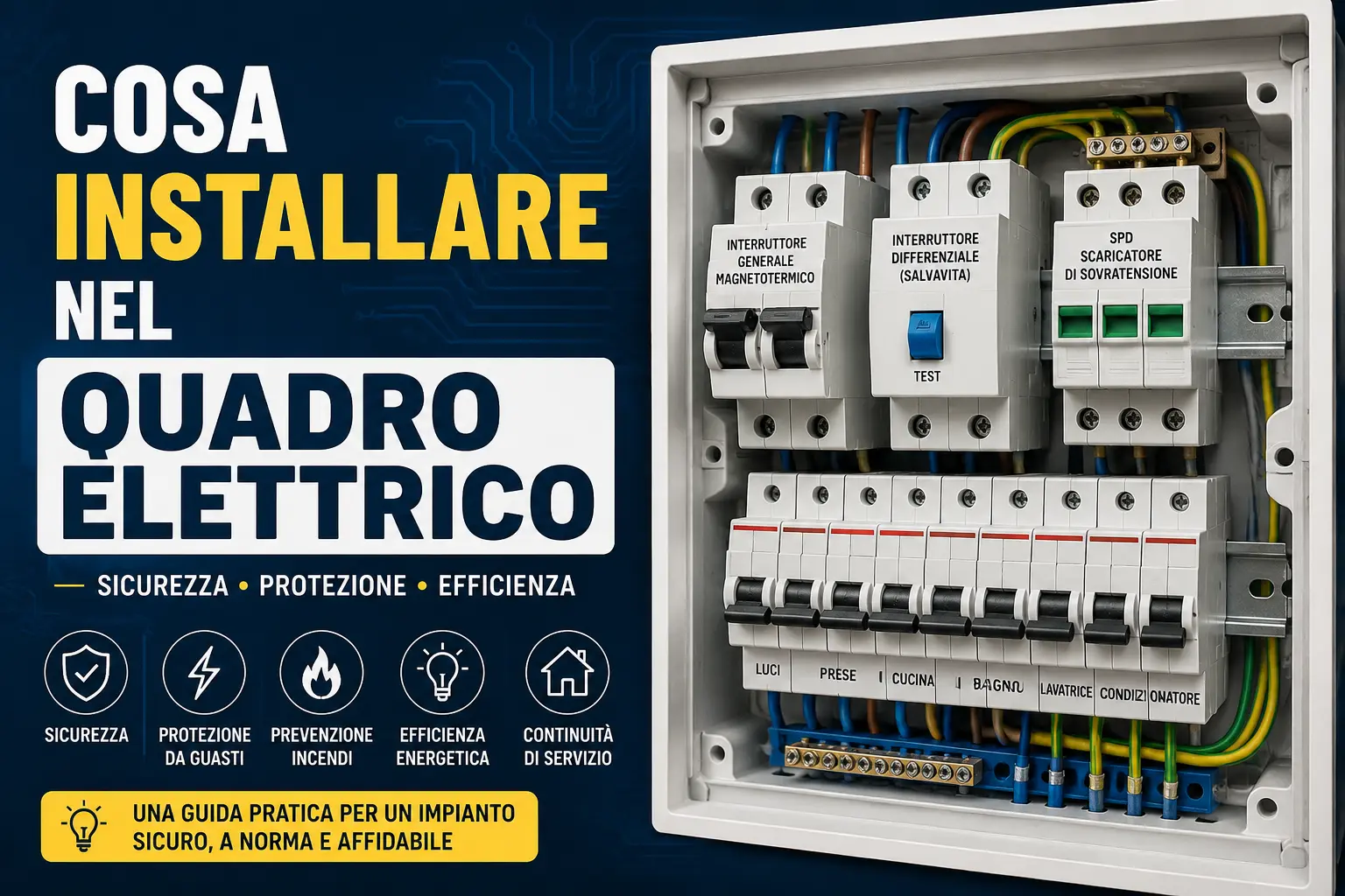 Cosa installare in un quadro elettrico-schema e circuito