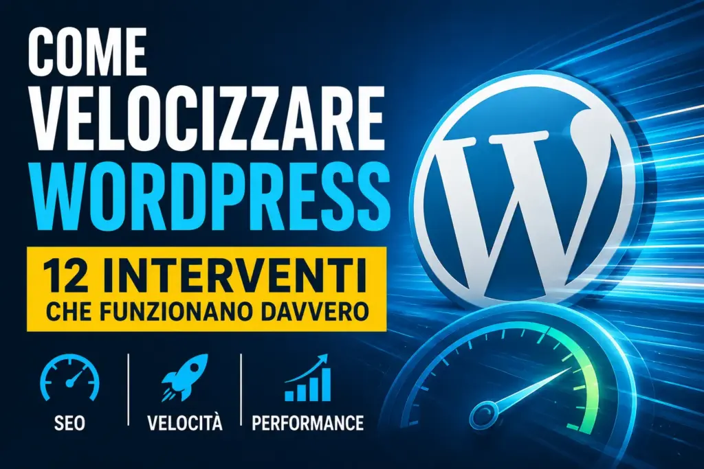 Come velocizzare WordPress con 12 interventi efficaci per migliorare velocità, SEO e prestazioni del sito web